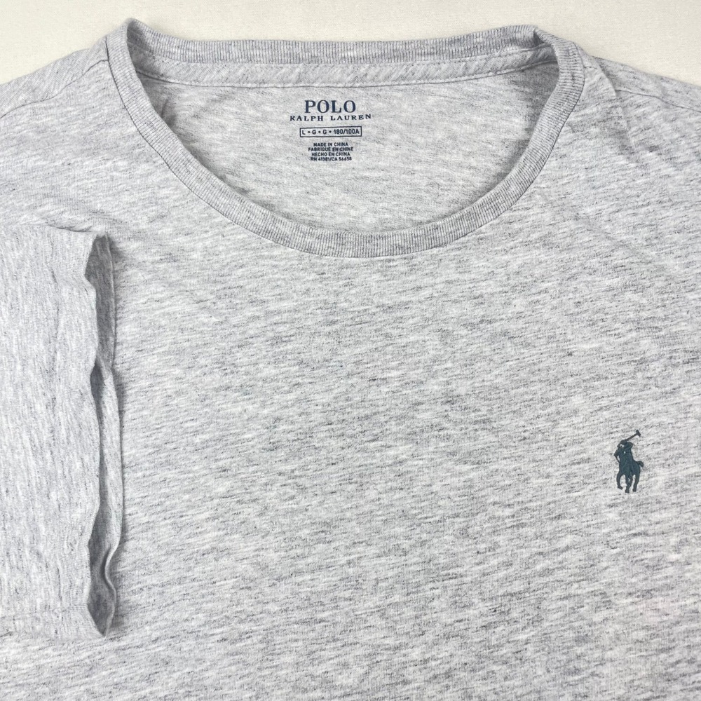 Polo Ralph Lauren Mens Grey Heather Crewneck Short Sleeve T-Shirt Size Large